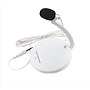 Microphone Stéréo Lavalier 911 pour Bureau et Micro-cravate Condenseur avec Support, Blanc