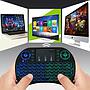 Mini clavier touchpad sans fil pour TV (clavier AZERTY rétro-éclairé)